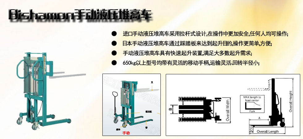 Bishamon手動液壓堆高車圖