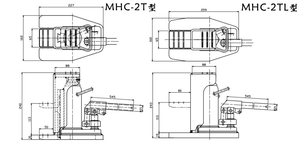 馬沙達液壓千斤頂尺寸圖